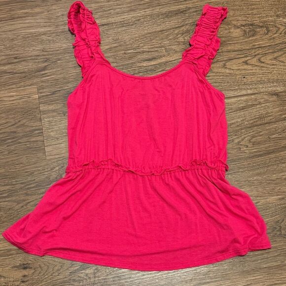 Harper 241 Women's Fuchsia Pink Sleeveless Peplum Top Large - Picture 7 of 11